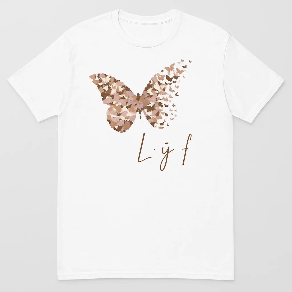 White “New L.ȳ.f” T-Shirt