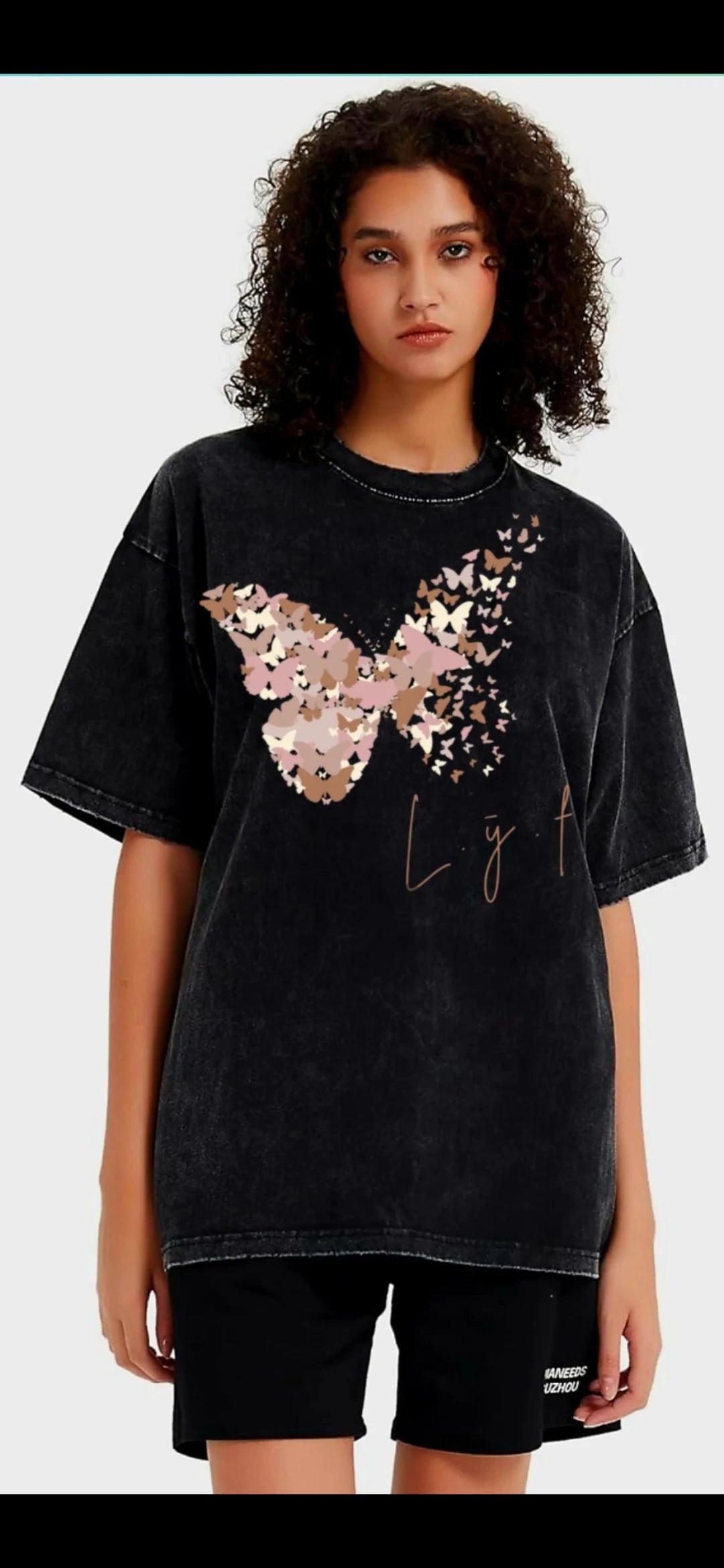 Black “New L.ȳ.f” T-Shirt